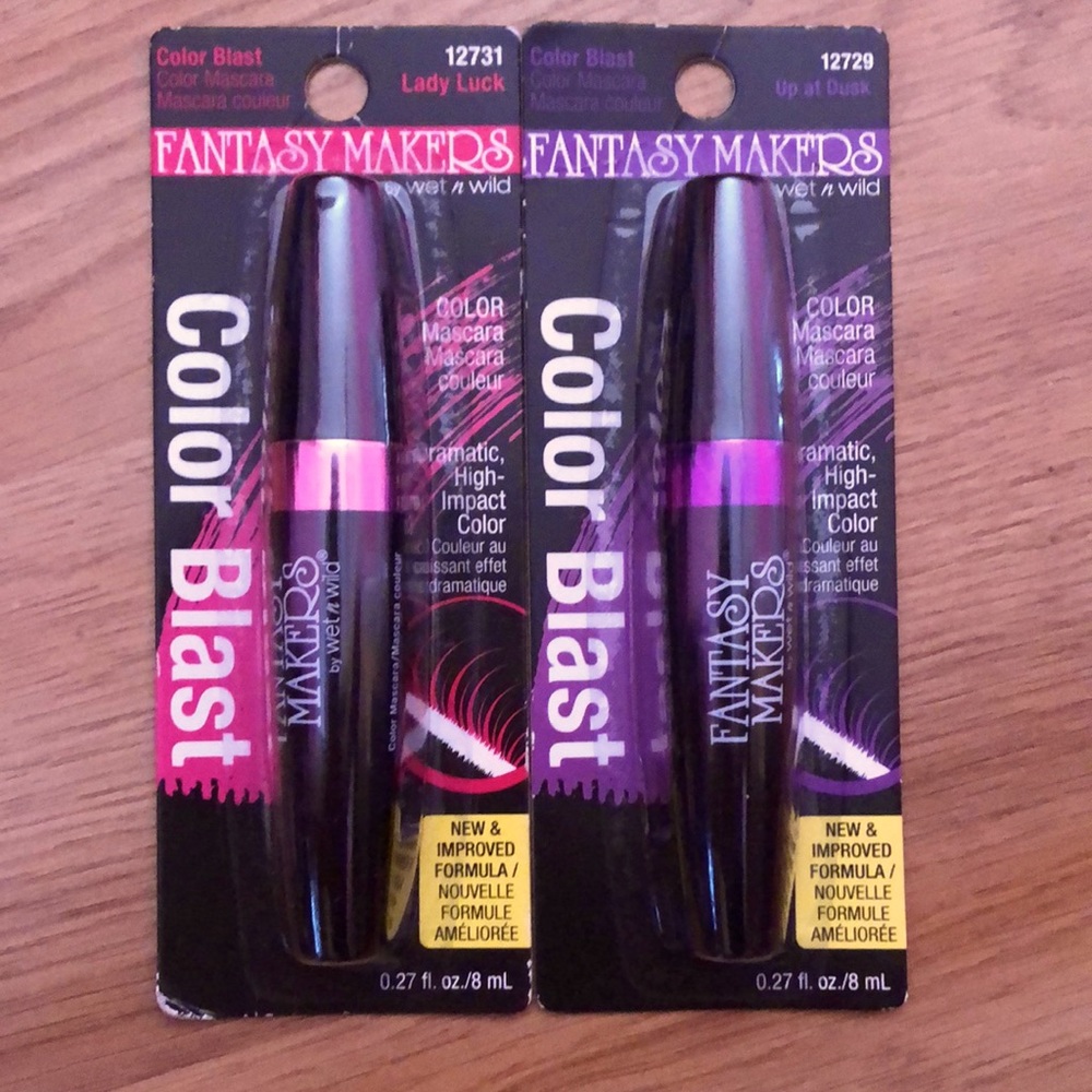 Maybelline Fantasy Makers Lady Luck (Pink) & Up At Dusk (Purple) Mascara Set